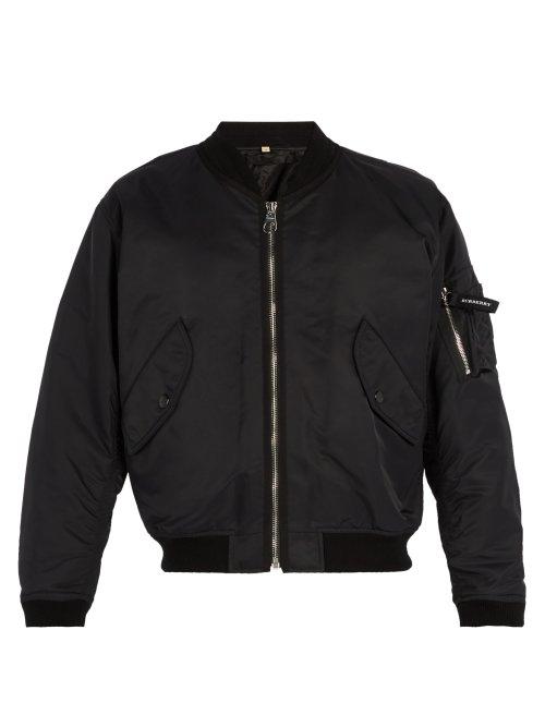 Matchesfashion.com Burberry - Zip Through Bomber Jacket - Mens - Black
