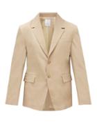Matchesfashion.com Deveaux - Single-breasted Technical Twill Short Jacket - Mens - Beige