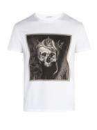 Matchesfashion.com Alexander Mcqueen - Skull Print Cotton Jersey T Shirt - Mens - White Multi