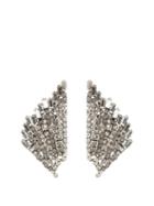 Saint Laurent Cocktail Wing Embellished Clip-on Earrings