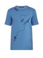 Dolce & Gabbana Heart And Logo-print Cotton T-shirt