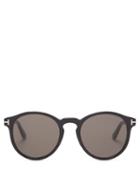 Matchesfashion.com Tom Ford Eyewear - T-hinge Round Acetate Sunglasses - Mens - Black