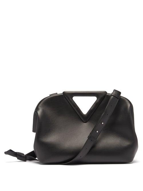 Matchesfashion.com Bottega Veneta - The Triangle Leather Clutch Bag - Womens - Black