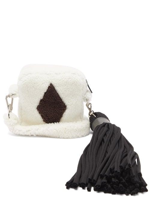 Stefan Cooke - Tasselled Shearling Cross-body Bag - Womens - Cream Multi