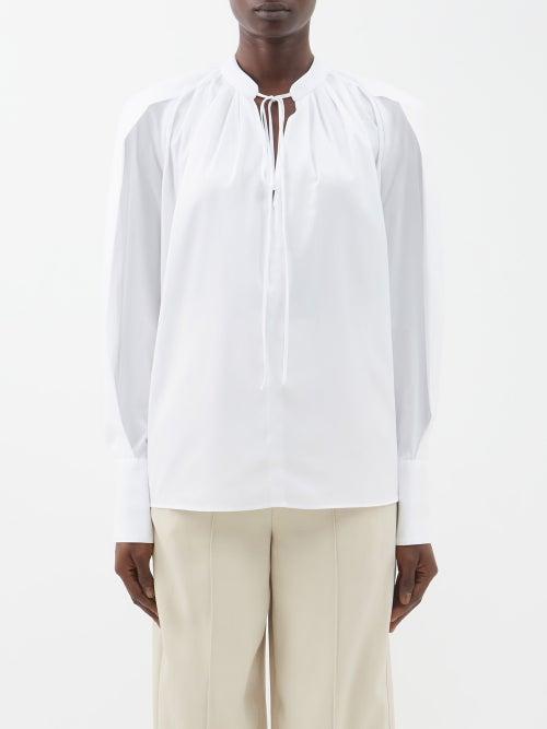 Joseph - Cobden Cotton-poplin Tunic Blouse - Womens - White