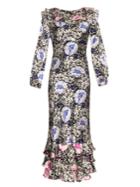 Duro Olowu Zanzibar Flower-print Silk-satin Dress