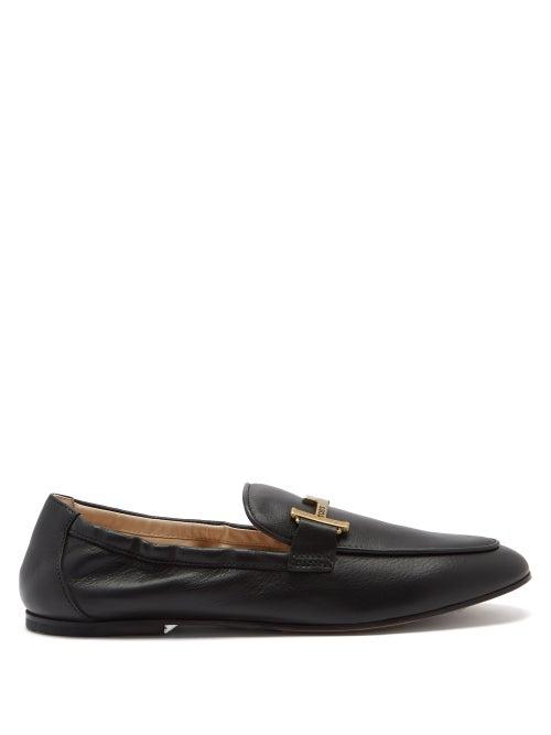 Ladies Shoes Tod's - T-logo Leather Loafers - Womens - Black