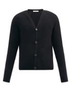 Matchesfashion.com The Row - Francois Ribbed Merino-wool Blend Cardigan - Mens - Black