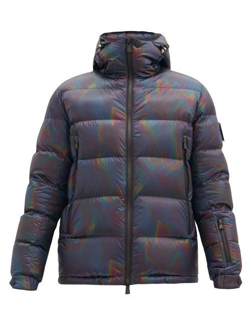 Matchesfashion.com Moncler Grenoble - Lignod Quilted Oil-slick Effect Shell Coat - Mens - Multi