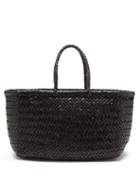 Dragon Diffusion - Triple Jump Small Woven-leather Basket Bag - Womens - Black