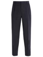 Giorgio Armani Pleated Front Linen-blend Trousers