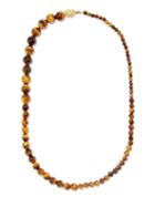 Completedworks - Tiger's Eye & 14kt Gold-plated Beaded Necklace - Mens - Yellow Gold