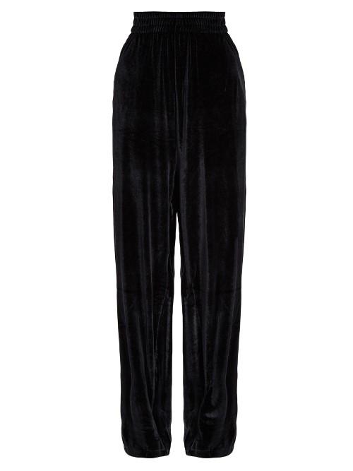 Vetements Velour Dropped-crotch Wide-leg Trousers