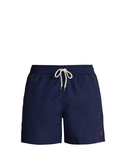 Matchesfashion.com Polo Ralph Lauren - Block Colour Swim Shorts - Mens - Navy