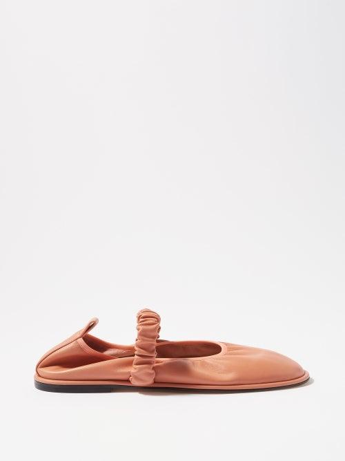 Wandler - Dash Leather Ballet Flats - Womens - Nude