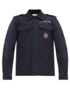 Matchesfashion.com Alexander Mcqueen - Cotton-gabardine Field Jacket - Mens - Navy
