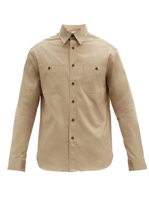 Matchesfashion.com Dunhill - Cotton-twill Utility Shirt - Mens - Beige