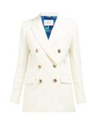 Matchesfashion.com Racil - Harry Double Breasted Cotton Blend Tuxedo Jacket - Womens - Ivory