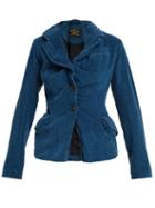 Matchesfashion.com Vivienne Westwood Anglomania - Twisted Corduroy Blazer - Womens - Blue