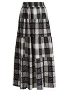 Ace & Jig Mojave Panelled Checked Cotton Skirt