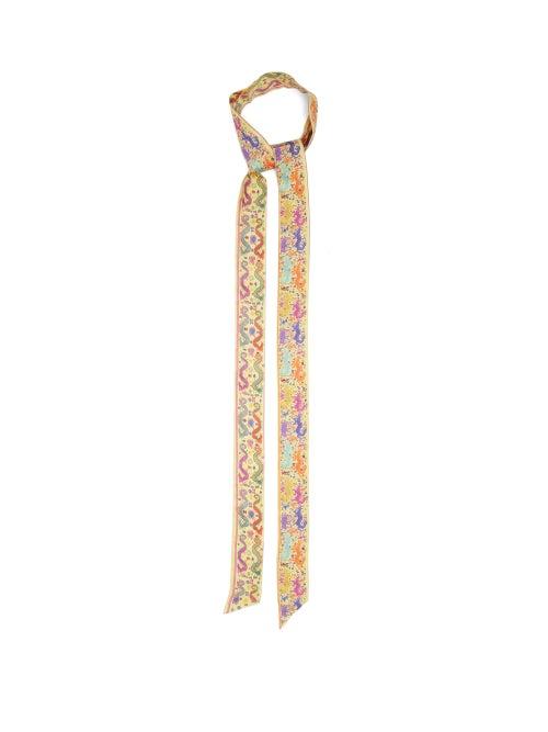 Matchesfashion.com Etro - Dragon-print Silk Scarf - Womens - Yellow Multi