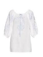 Juliet Dunn Hand-embroidered Cotton Beach Dress