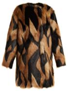Matchesfashion.com Givenchy - Faux Fur Coat - Womens - Brown Multi