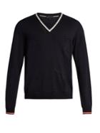 Lanvin L-appliqu Cotton And Wool-blend Sweater