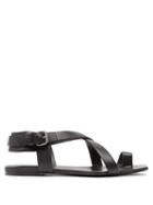Matchesfashion.com Saint Laurent - Hiandra Toe Loop Leather Sandals - Womens - Black