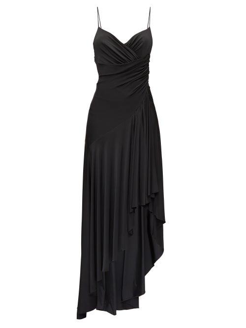 Matchesfashion.com Alexandre Vauthier - Draped Low-back Asymmetric Jersey Dress - Womens - Black
