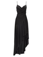 Matchesfashion.com Alexandre Vauthier - Draped Low-back Asymmetric Jersey Dress - Womens - Black