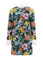 Matchesfashion.com 0 Moncler Genius Richard Quinn - Beaded Floral-embroidered Organza Mini Dress - Womens - Multi