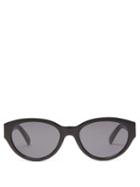 Matchesfashion.com Givenchy - Oval Acetate Sunglasses - Womens - Black