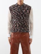 Namacheko - Gudea Layered-hem Merino-blend Vest - Mens - Black White