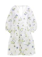 Matchesfashion.com Cecilie Bahnsen - Manila Floral Embroidered Silk Organza Dress - Womens - White Multi