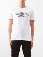 Versace - Logo-print Cotton-jersey T-shirt - Mens - White Black