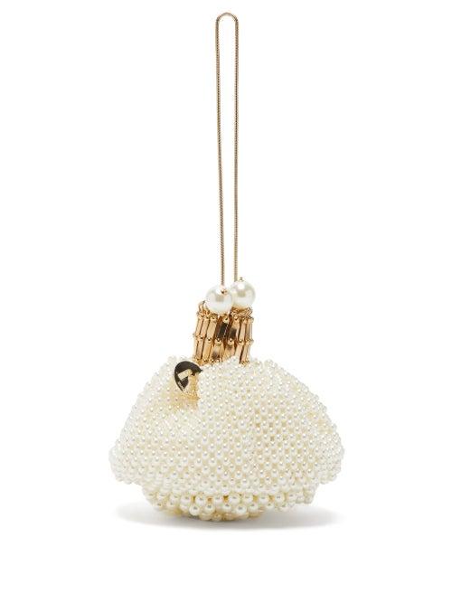 Matchesfashion.com Rosantica By Michela Panero - Flora Faux Pearl Clutch - Womens - Gold Multi