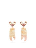 Matchesfashion.com Daniela Villegas - Attina Sapphire, Agate & 18kt Rose-gold Earrings - Womens - Pink Multi
