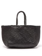Dragon Diffusion Grace Woven-leather Basket Bag
