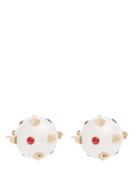 Valentino Rockstud And Crystal-embellished Sphere Earrings