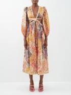 Zimmermann - Pattie Cutout Floral-print Cotton Dress - Womens - Floral