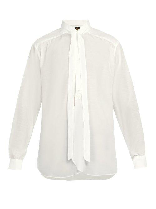Matchesfashion.com Needles - Ascot Collar Shirt - Mens - White