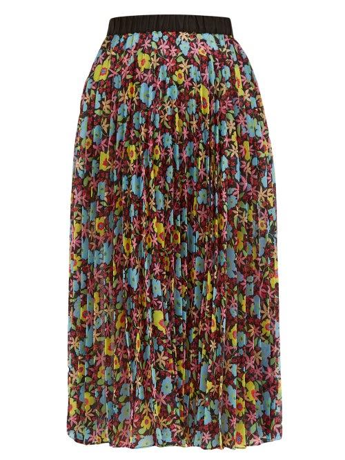 Matchesfashion.com Romance Was Born - Pop Life Semi Sheer Pleated Organza Midi Skirt - Womens - Multi