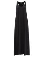 Ladies Rtw Another Tomorrow - Scoop-neck Organic-cotton Dress - Womens - Black