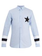 Givenchy Star-appliqu Point-collar Cotton Shirt