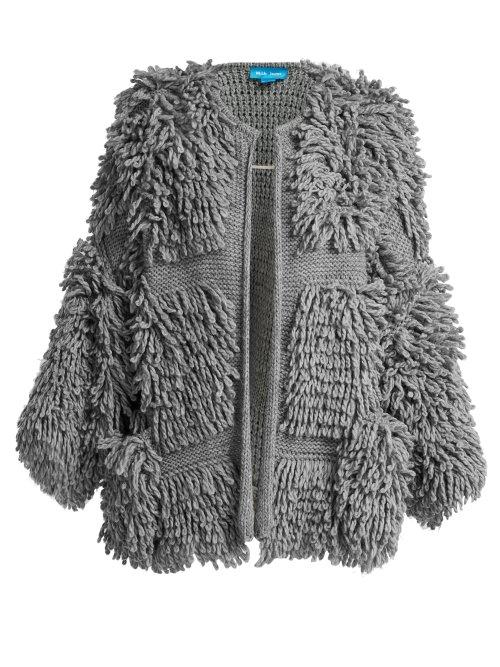 Matchesfashion.com M.i.h Jeans - Jesper Loop Knit Cardigan - Womens - Grey