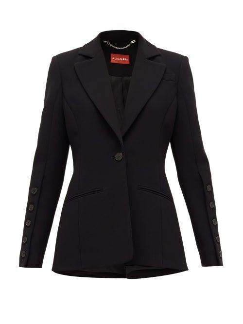 Matchesfashion.com Altuzarra - Single-breasted Grain De Poudre Suit Jacket - Womens - Black