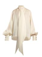 The Row Asta Pussy-bow Silk Blouse
