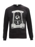 Matchesfashion.com Aries - Biology Cotton-jersey Long-sleeved T-shirt - Mens - Black