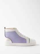 Christian Louboutin - Fun Louis Leather High-top Trainers - Mens - Lilac White